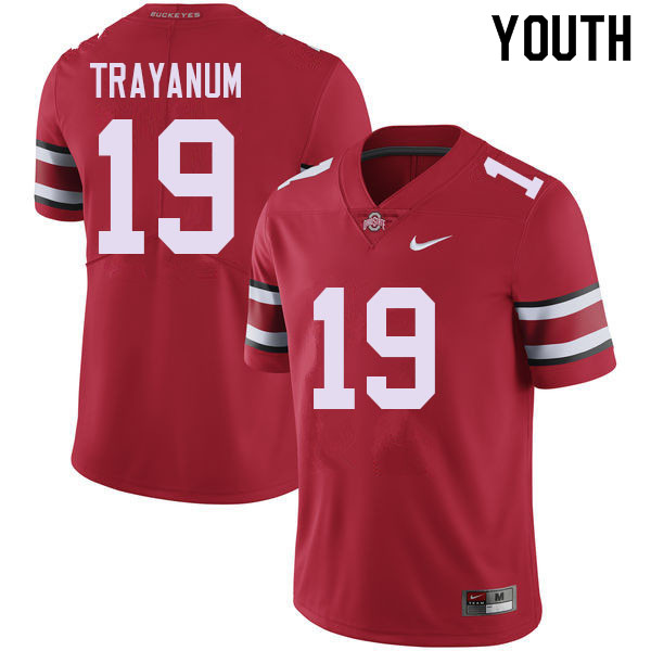 Youth #19 Chip Trayanum Ohio State Buckeyes College Football Jerseys Sale-Red